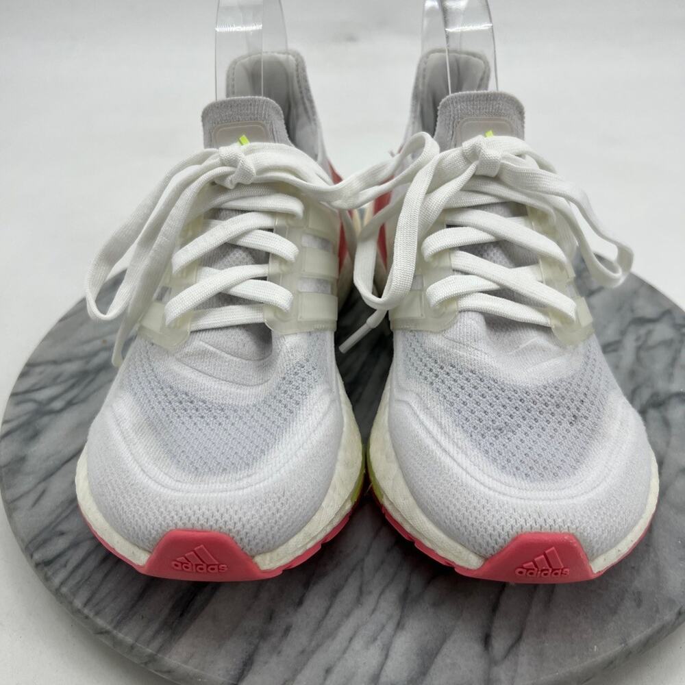 Adidas Womens 8 Shoes White Hazy Rose UltraBoost 21 Athletic Sneakers FY0416 - Picture 3 of 14